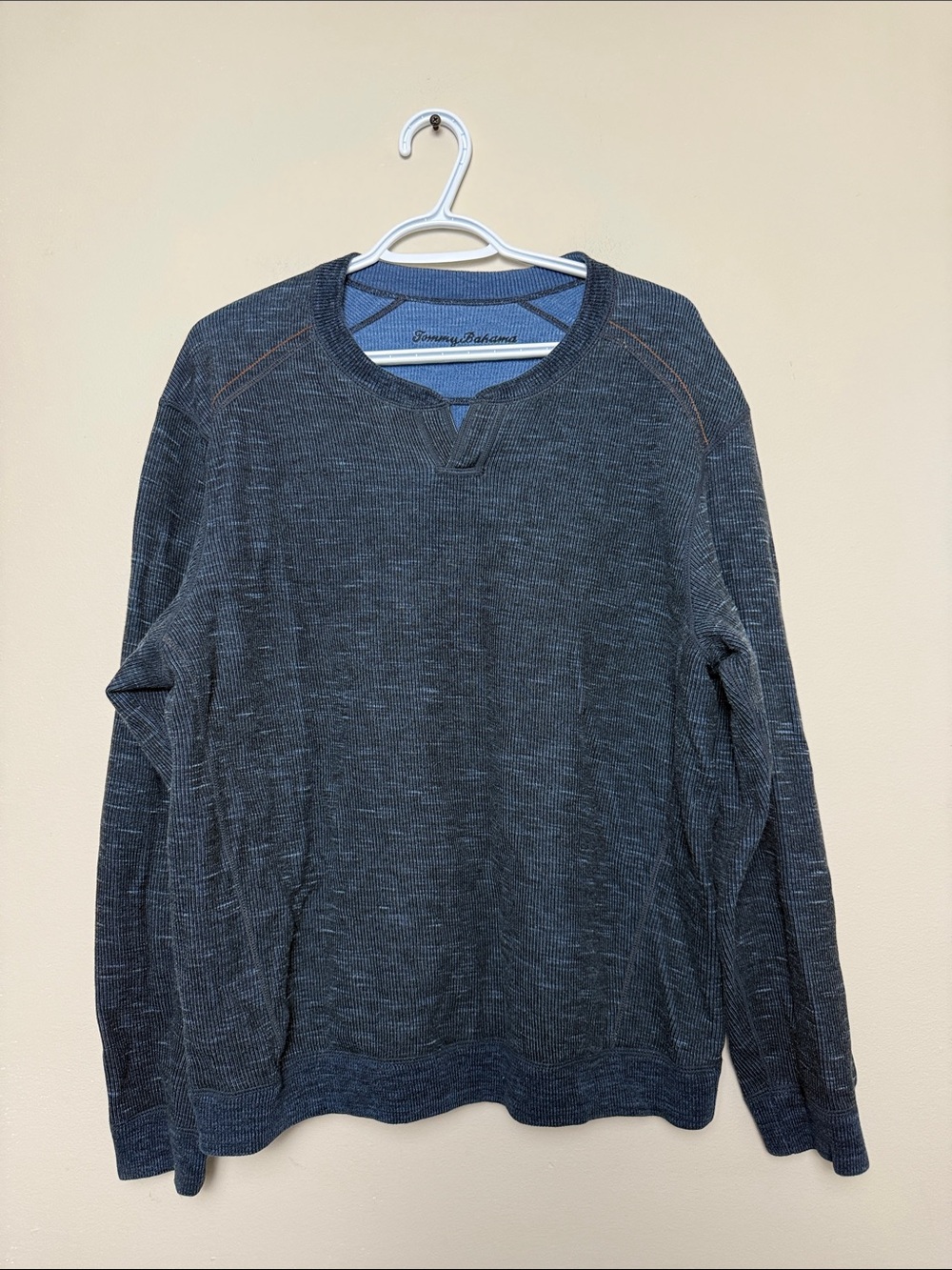 Tommy Bahama Dark Heather Blue Crewneck Sweater size M